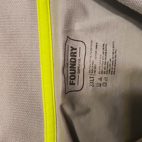 Mens The Foundry Supply Co. Light Gray Polo Shirt 3XLT - Picture 2 of 6